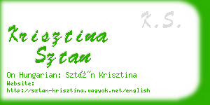 krisztina sztan business card